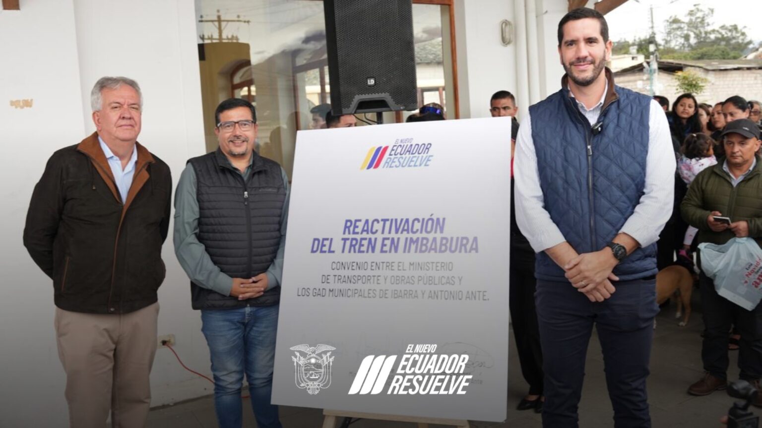 Gobierno Nacional, a través del MTOP, trabaja en la reactivación del tren y ejecución de proyectos viales en Imbabura